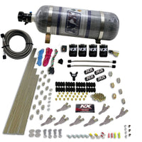 Thumbnail for Nitrous Express STD Nozzle Nitrous Kit (200-500HP) Gas w//Dist Block & 4 Solenoids w/15lb Bottle