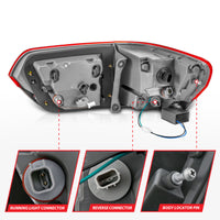 Thumbnail for ANZO 2014-2016 Jeep Grand Cherokee LED Taillights Red/Clear