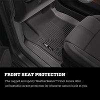 Thumbnail for Husky Liners 19-20 Chevy Silverado WeatherBeater Black Floor Liners - Front