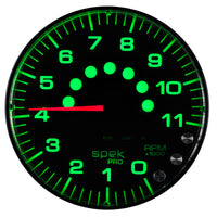 Thumbnail for Autometer Spek-Pro Gauge Tachometer 5in 11K Rpm W/Shift Light & Peak Mem Black/Black