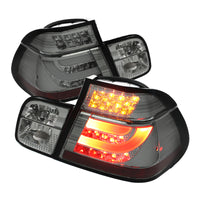 Thumbnail for Spyder BMW E46 3-Series 99-01 4Dr Light Bar Style LED Tail Lights Smoke ALT-YD-BE4699-4D-LBLED-SM