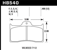Thumbnail for Hawk 0.490in Thickness Wilwood Ferro-Carbon HT-10 Motorsports Brake Pads