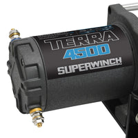 Thumbnail for Superwinch 4500 LBS 12V DC 15/64in x 50ft Steel Rope Terra 4500 Winch - Gray Wrinkle