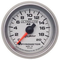 Thumbnail for Autometer Ultra-Lite II 52mm 0-2000 Deg F Full Sweep Electric Pyrometer (EGT) Gauge