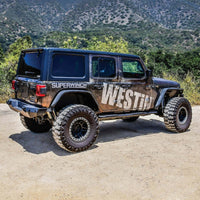 Thumbnail for Westin 18-23 Jeep Wrangler JL Unlimited 4dr Rock Slider - Textured Black