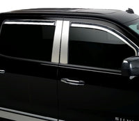 Thumbnail for Putco 14-14 Chevrolet Silverado HD - Crew Cab (Set of 4) Element Chrome Window Visors