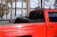 Thumbnail for Lund 02-17 Dodge Ram 1500 Fleetside (8ft. Bed) Hard Fold Tonneau Cover - Black