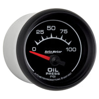 Thumbnail for Autometer ES 52mm 100 PSI Short Sweep Electric Oil Pressure Gauge