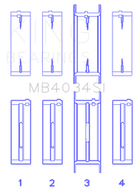 Thumbnail for King Ford 232 (Size 0.25) Main Bearing Set