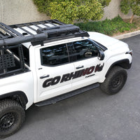 Thumbnail for Go Rhino 22-23 Toyota Tundra CrewMax Ceros Low Profile Roof Rack - Tex. Blk