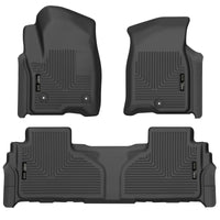 Thumbnail for Husky Liners 21-23 Suburban/Tahoe/Yukon/Yukon XL Weatherbeater Front & 2nd Seat Floor Liners - Black