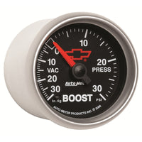 Thumbnail for Autometer Sport-Comp II GM 52mm 30 PSI Mechanical Boost Vacumm Gauge