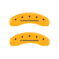 Thumbnail for MGP 4 Caliper Covers Engraved Front & Rear Gen 5/Camaro Yellow finish black ch
