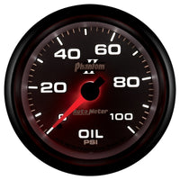 Thumbnail for Autometer Phantom II 2-5/8in 100 PSI Mechanical Oil Pressure Gauge