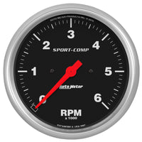 Thumbnail for AutoMeter Sport-Comp 5in. 0-6K RPM In-Dash Tachometer Gauge