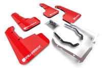 Thumbnail for Rally Armor 18-23 Subaru Crosstrek Red UR Mud Flaps - White Logo Altered Font