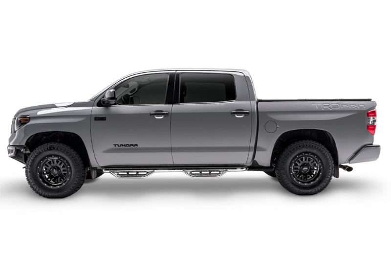 N-Fab Podium SS 15-18 GMC/Chevy Canyon/Colorado Crew Cab SRW - Polished Stainless - Cab Length - 3in