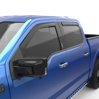 Thumbnail for EGR 15+ Ford F150 Crew Cab In-Channel Window Visors - Set of 4 - Matte (573495)