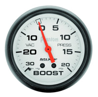 Thumbnail for AutoMeter Gauge Vac/Boost 2-5/8in. 30Inhg-20PSI Mechanical Phantom