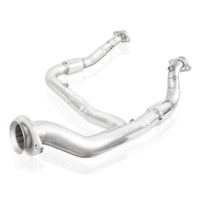 Thumbnail for Stainless Works 2015-16 F150 2.7L Downpipe 3in High-Flow Cats Y-Pipe Factory Connection