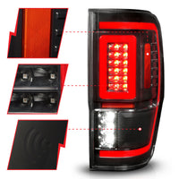 Thumbnail for ANZO 19-22 Ford Ranger Full LED Taillights w/ Lightbar Sequential Signal Black Housing/Clear Lens