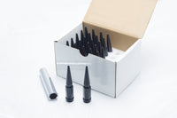 Thumbnail for Wheel Mate Spiked Lug Nuts Set of 24 - Black 14x1.50