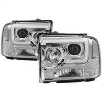 Thumbnail for Spyder 05-07 Ford F250/350/450 SD Ver 2 Proj Headlights - Light Bar DRL - Black PRO-YD-FS05V2-LB-C