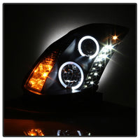 Thumbnail for Spyder Infiniti G35 03-07 2DR Projector Halogen - LED Halo DRL Blk High H4 PRO-YD-IG35032D-DRL-BK