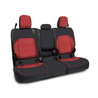 Thumbnail for PRP 2020+ Jeep Gladiator JT Rear Bench Cover with Leather Interior - Black/Red
