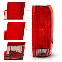 Thumbnail for ANZO 1992-1996 Ford Bronco Taillight Red/Clear Lens (OE Replacement)