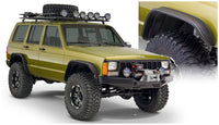 Thumbnail for Bushwacker 84-01 Jeep Cherokee Flat Style Flares 4pc - Black