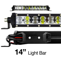 Thumbnail for XK Glow RGBW Light Bar High Power Offroad Work/Hunting Light w/ Bluetooth Controller 14In