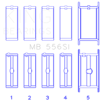 Thumbnail for King Chevrolet 396/400/427/502 (Undersize 0.30in) SI-Series Main Bearing Set