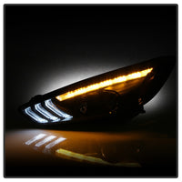 Thumbnail for Spyder 15-18 Ford Focus Projector Headlights - Seq Turn Light Bar - Black PRO-YD-FF15-LBSEQ-BK