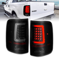 Thumbnail for ANZO 2004-2006 Ford F-150 LED Tail Lights w/ Light Bar Black Housing Smoke Lens
