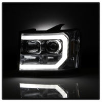 Thumbnail for Spyder GMC Sierra 1500/2500/3500 07-13 V2 Projector Headlights - Chrome PRO-YD-GS07V2-LBDRL-C