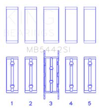 Thumbnail for King Ford/Mazda Duratec 2.0/2.3 DOHC (Size 0.25) Silicon Bi-Metal Aluminum Main Bearing Set