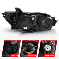 Thumbnail for ANZO Projector Headlights With Plank Style Design Black w/Amber 15-16 Toyota Camry (4DR)