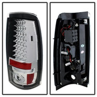 Thumbnail for Spyder Chevy Silverado 1500/2500 03-06 (Does Not Fit Stepside)LED Tail Lights Chrm ALT-YD-CS03-LED-C
