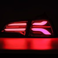 Thumbnail for AlphaRex 17-22 Tesla Model 3 PRO-Series LED Tail Lights Jet Black w/Seq Sig