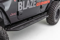 Thumbnail for Go Rhino 18-20 Jeep Wrangler JLU Dominator Extreme D6 SideSteps Complete Kit w/SideStep + Brkts