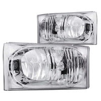 Thumbnail for ANZO 2000-2004 Ford Excursion Crystal Headlights Chrome 2pc