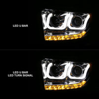 Thumbnail for ANZO 2014-2016 Toyota Tundra Projector Headlights w/ U-Bar Chrome