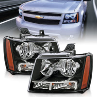 Thumbnail for ANZO 2007-2014 Chevrolet Tahoe/Suburban Crystal Headlights Black
