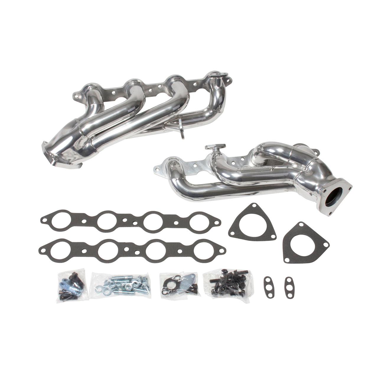 1999-2013 GM TRUCK/SUV 4.8/5.3L 1-3/4 SHORTY HEADERS (POLISHED SILVER CERAMIC)