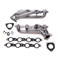 Thumbnail for 1999-2013 GM TRUCK/SUV 6.0L 1-3/4 SHORTY HEADERS (POLISHED SILVER CERAMIC)