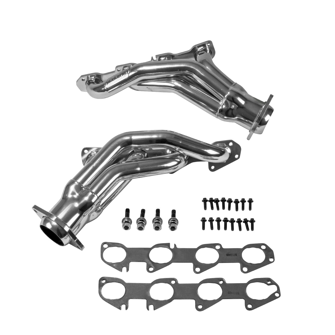 2006-2010 DODGE 6.1L CHALLENGER CHARGER HEMI CARS 1-7/8 SHORTY HEADERS (POLISHED SILVER CERAMIC)