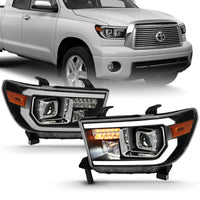 Thumbnail for ANZO 2007-2014 Toyota Tundra Projector Light Bar H.L Black Amber(Led High Beam) (Halogen Version)