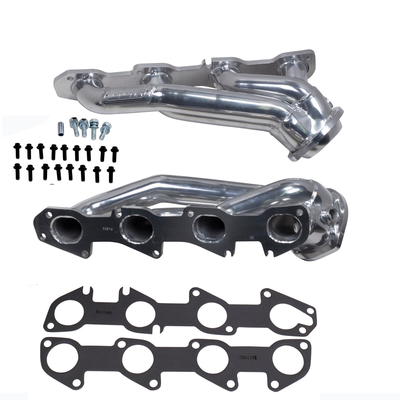 2009-2021 DODGE 5.7L CHALLENGER CHARGER HEMI CARS 1-3/4 SHORTY HEADERS (POLISHED SILVER CERAMIC)