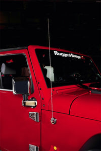 Thumbnail for Rugged Ridge Antenna Base Cover Chrome 07-18 Jeep Wrangler